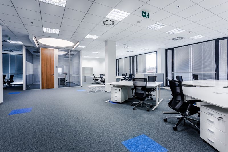 Office Space with Patterned Flooring